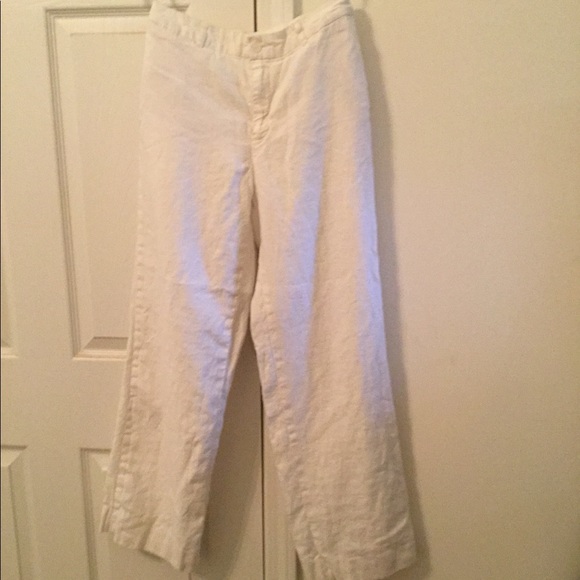 Gap LIKE NEW white linen pants size 2 - Picture 1 of 7